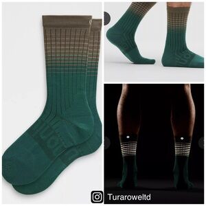 Lululemon Men's Power Stride Crew Socks Reflective size XL NWT